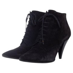 Saint Laurent, Suede lace up ankle boots