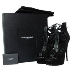 Saint Laurent, Suede lace up tribute 16 pumps