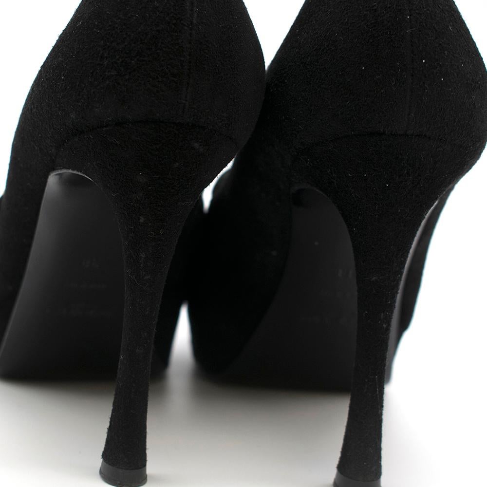 Saint Laurent Suede Mary Jane Pumps SIZE 38 In Excellent Condition In London, GB