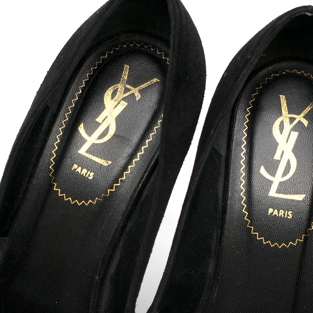 Saint Laurent Suede Mary Jane Pumps SIZE 38 2