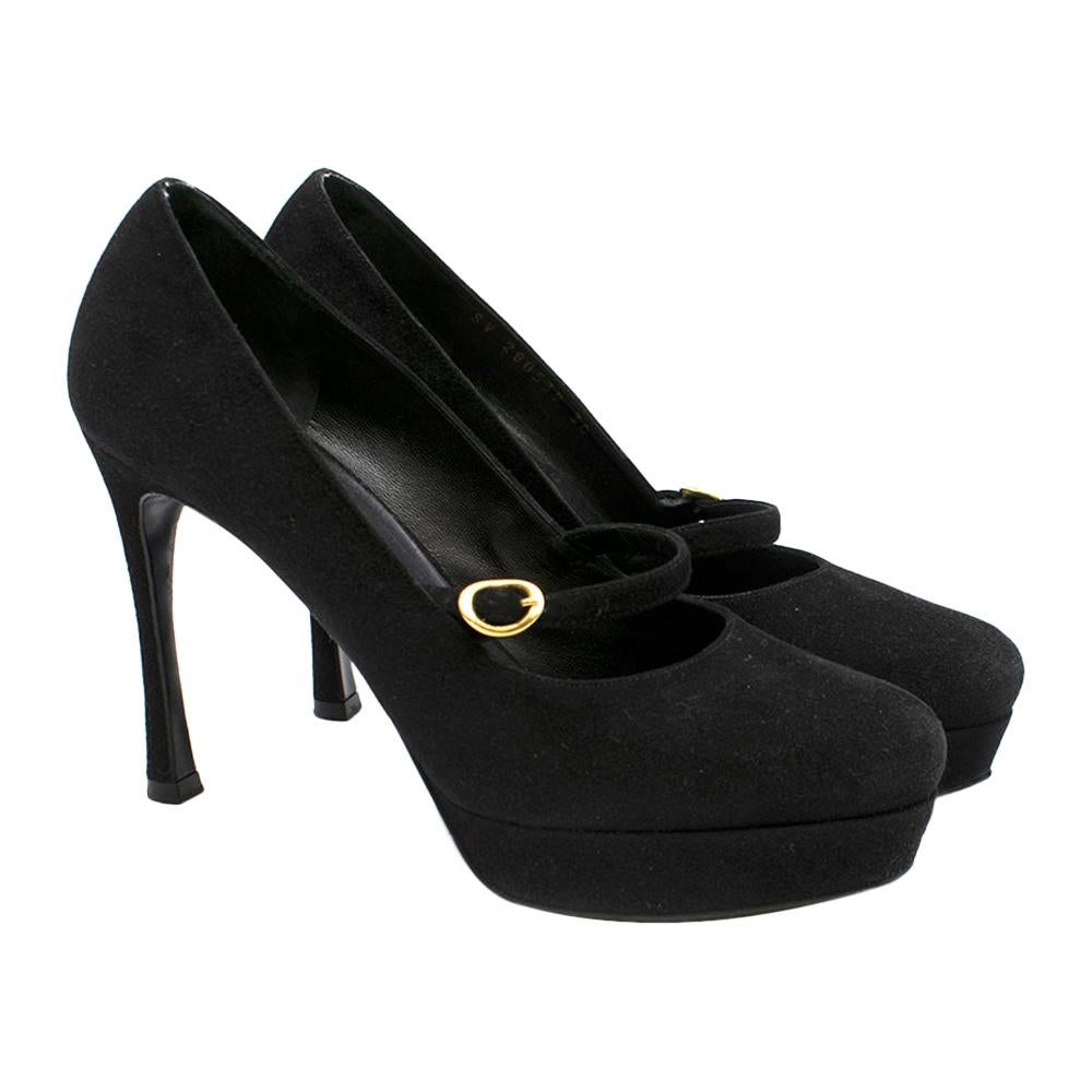 Saint Laurent Suede Mary Jane Pumps SIZE 38