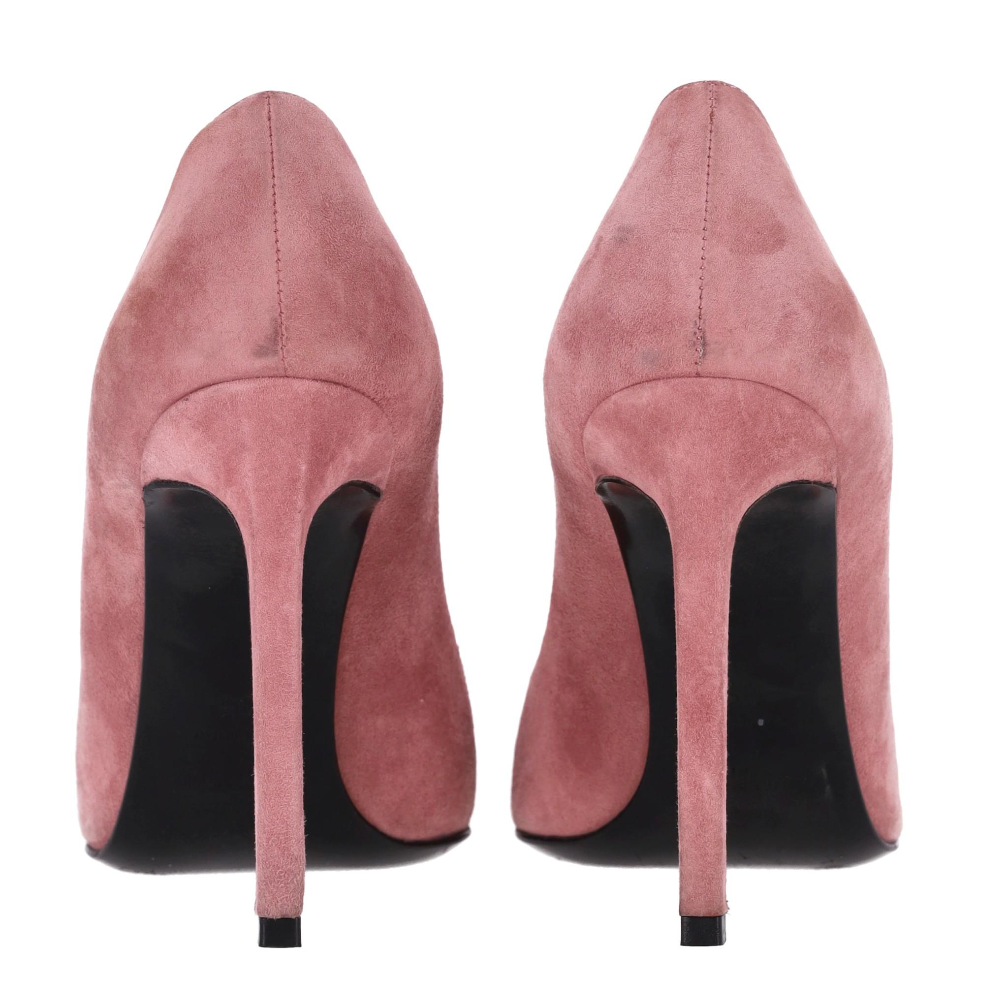 Saint Laurent Suede Pump High Heels In Good Condition For Sale In London, GB