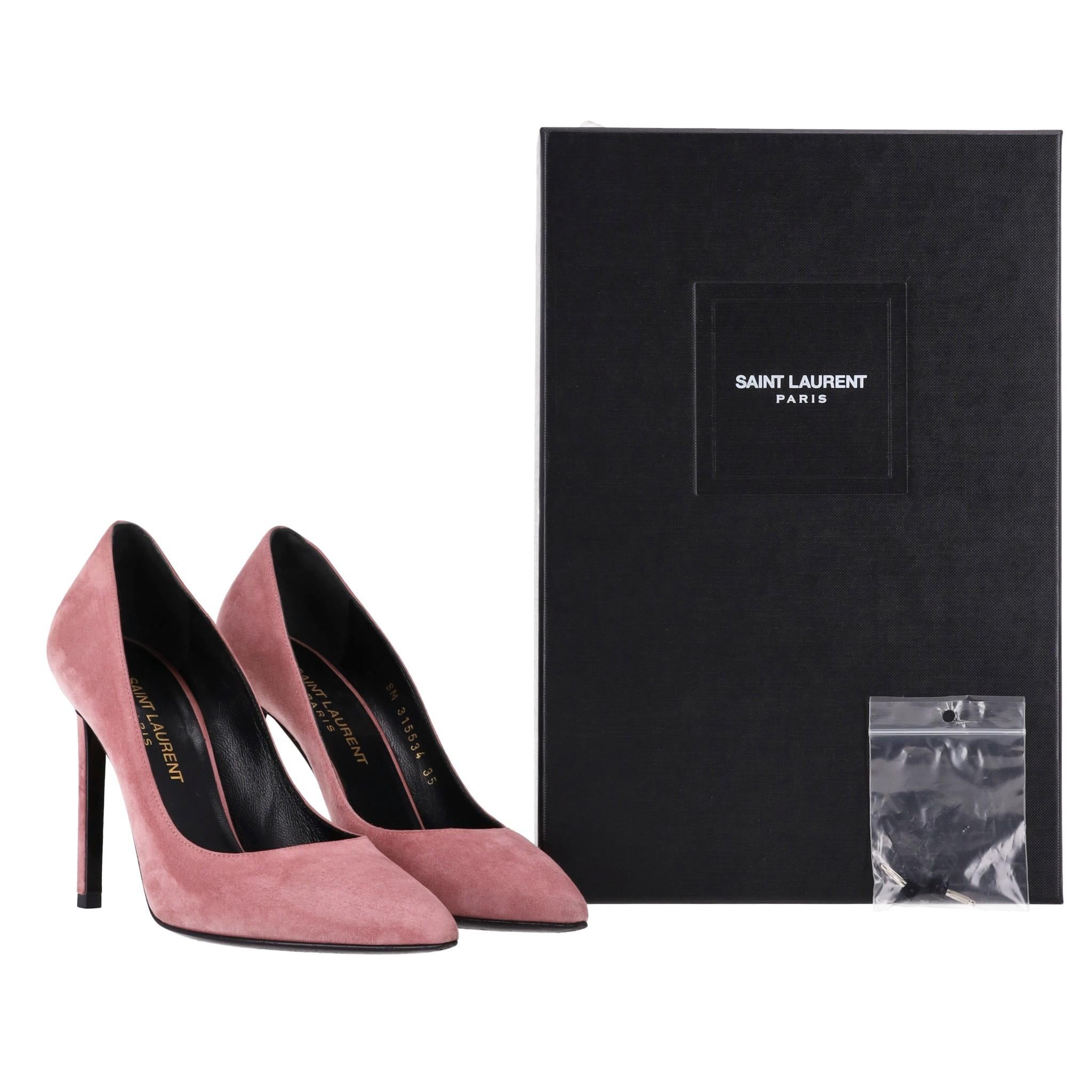 Women's Saint Laurent Suede Pump High Heels For Sale
