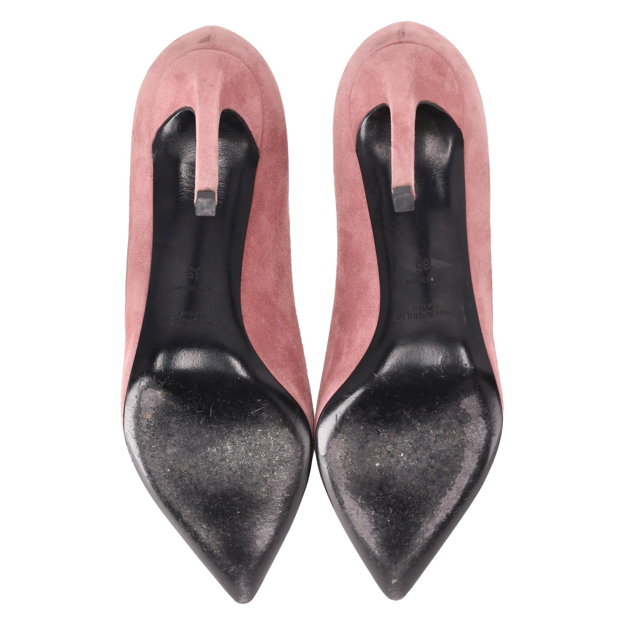 Saint Laurent Suede Pump High Heels For Sale 1