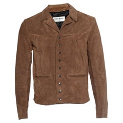 Saint Laurent, Suede western jacket in cognac 2019