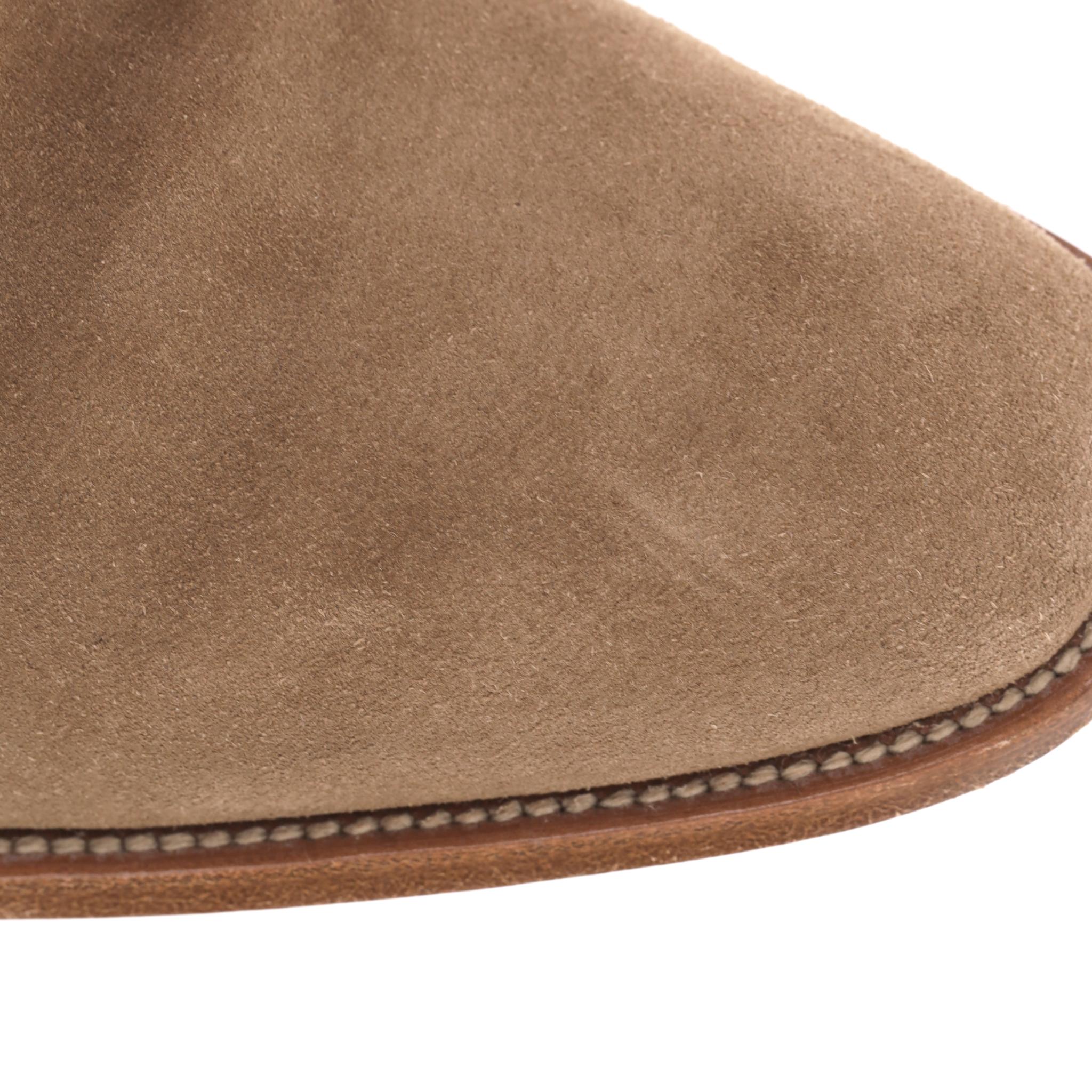 Saint Laurent Stivali in pelle scamosciata Wyatt Jodhpur in vendita 6