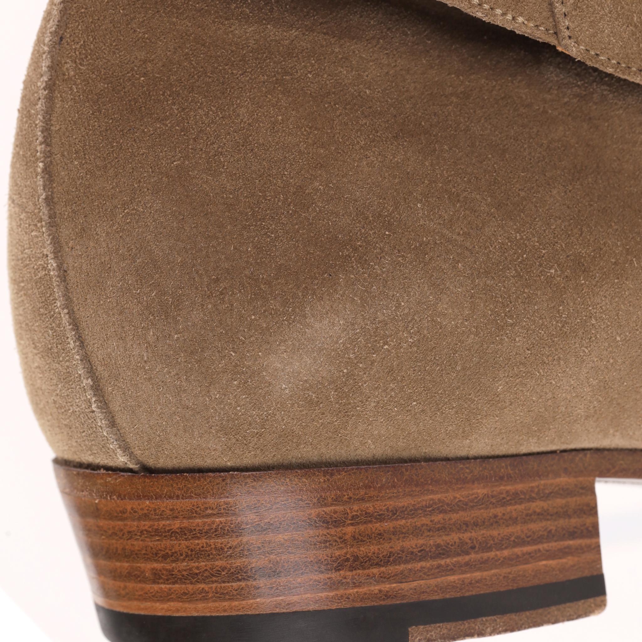 Saint Laurent Stivali in pelle scamosciata Wyatt Jodhpur in vendita 8