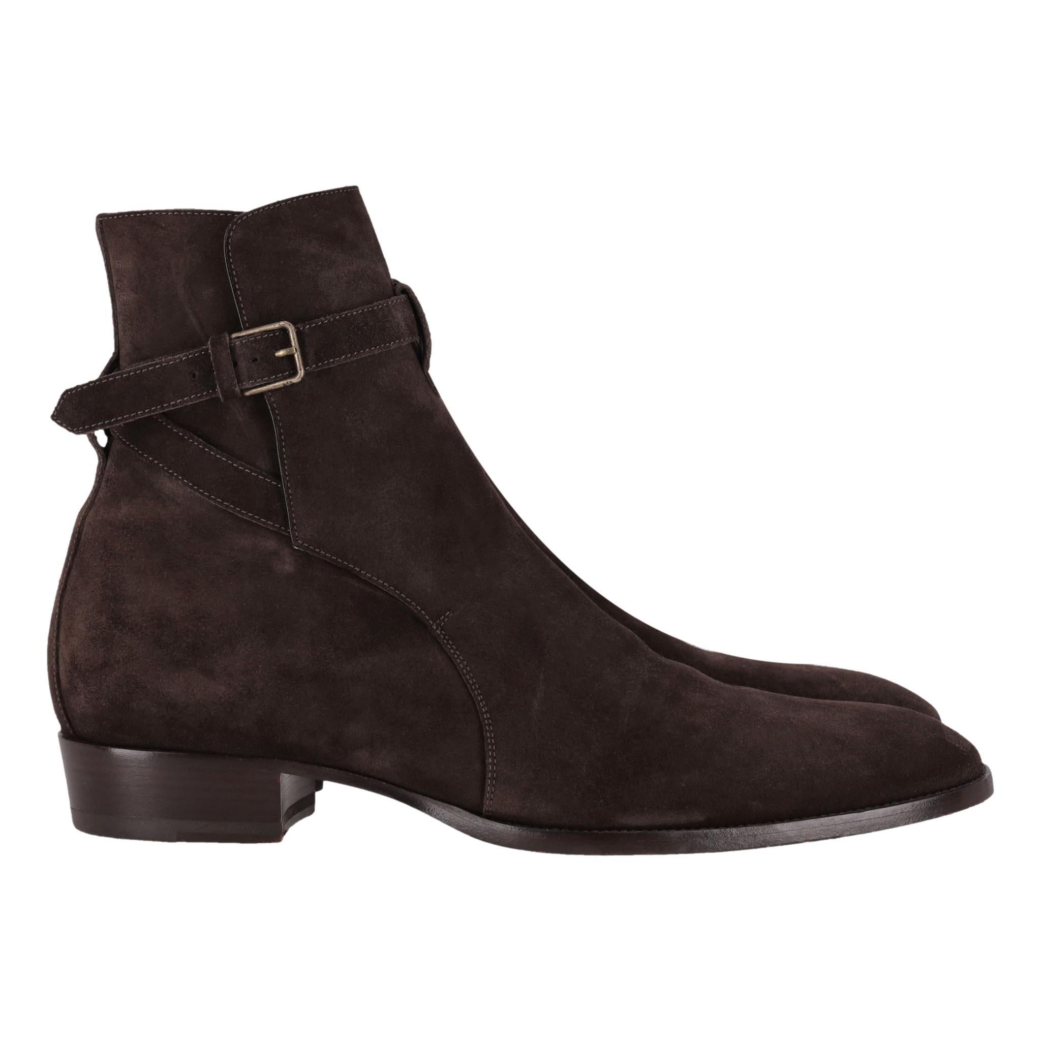 Saint Laurent Wildlederstiefel Wyatt Jodhpur im Zustand „Gut“ im Angebot in London, GB