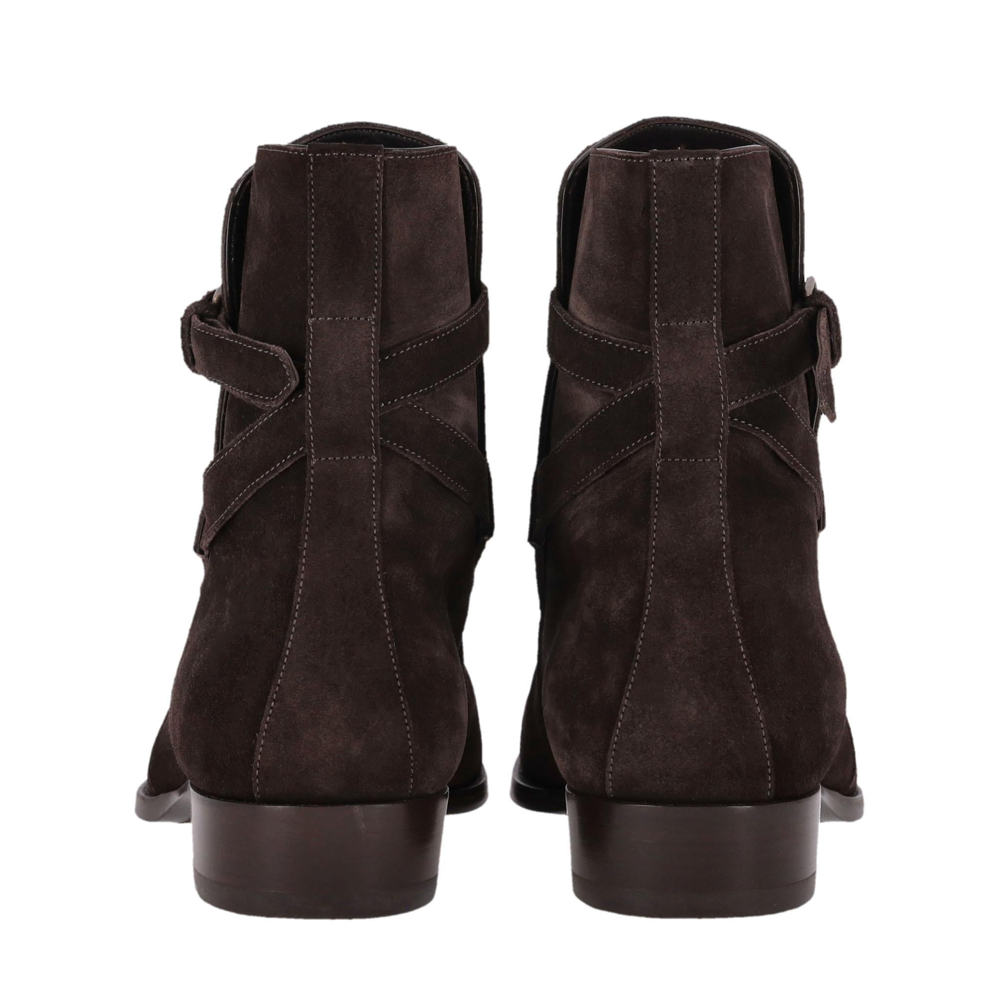 Saint Laurent Wildlederstiefel Wyatt Jodhpur Herren im Angebot
