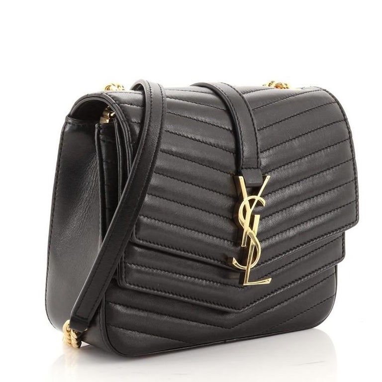 Saint Laurent Sulpice Flap Bag Matelasse Chevron Leather Small at