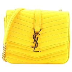 Saint Laurent Sulpice Flap Bag Matelasse Chevron Leather Small