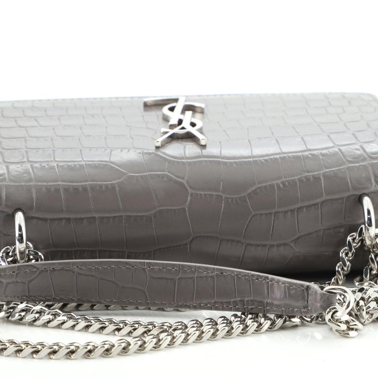 Saint Laurent Sunset Chain Wallet Crocodile Embossed Leather at 1stDibs  ysl  sunset chain wallet, ysl crocodile wallet, ysl sunset chain wallet croc