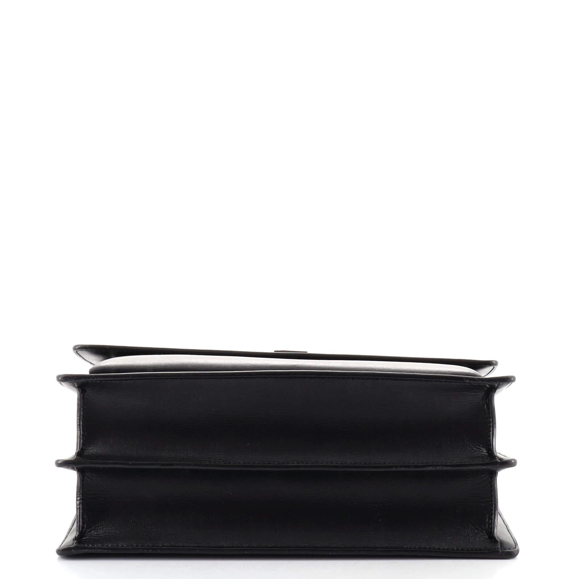 Black Saint Laurent Sunset Crossbody Bag Leather Large