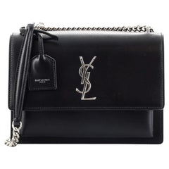 Saint Laurent Sonnenuntergang Umhängetasche aus Leder Medium