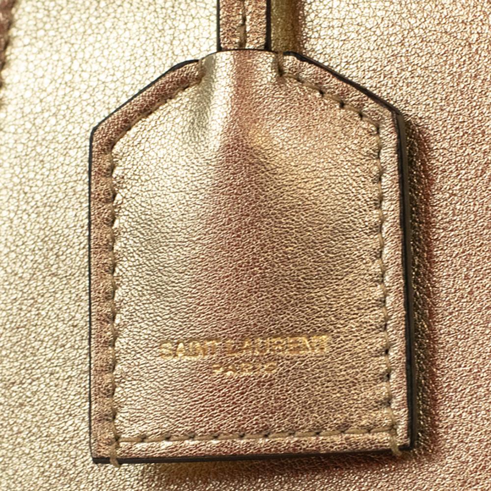 SAINT LAURENT, Sunset in gold leather 2