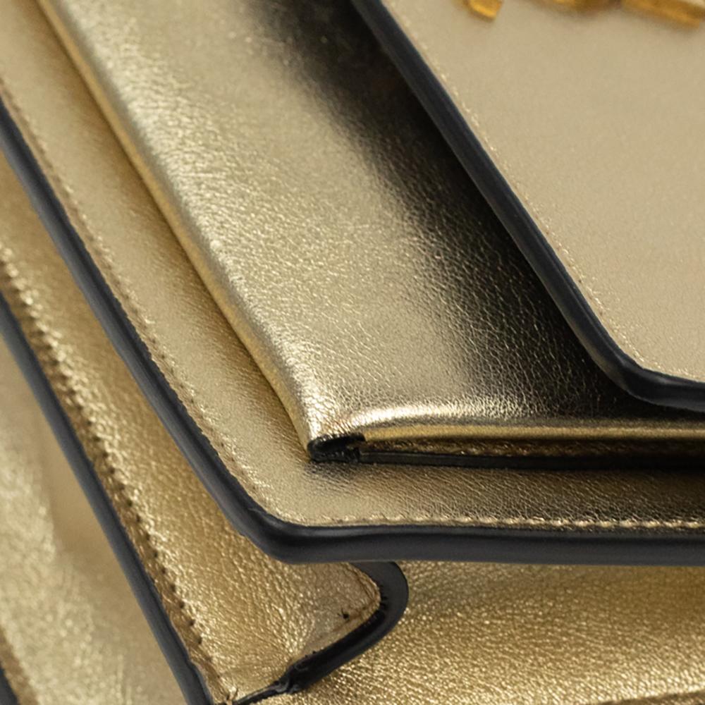 SAINT LAURENT, Sunset in gold leather 4