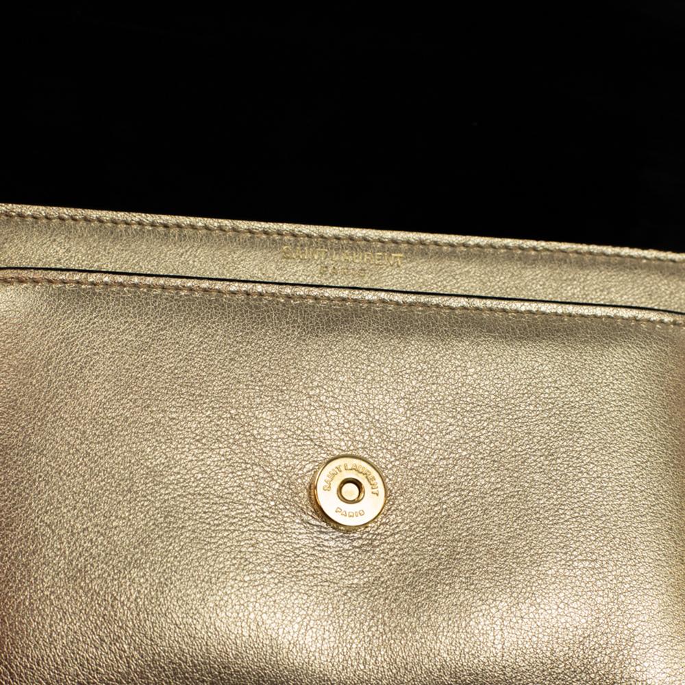 Women's SAINT LAURENT, Sunset in gold leather