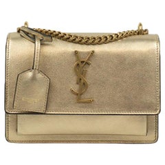 SAINT LAURENT, Sunset in gold leather
