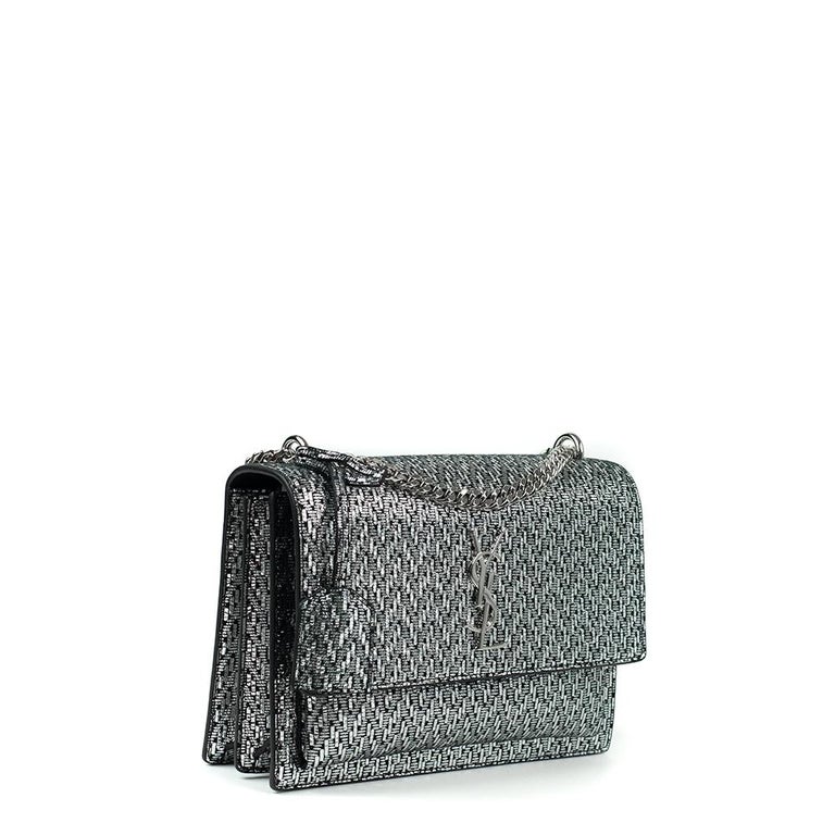SAINT LAURENT, Sunset in silver cloth For Sale at 1stDibs