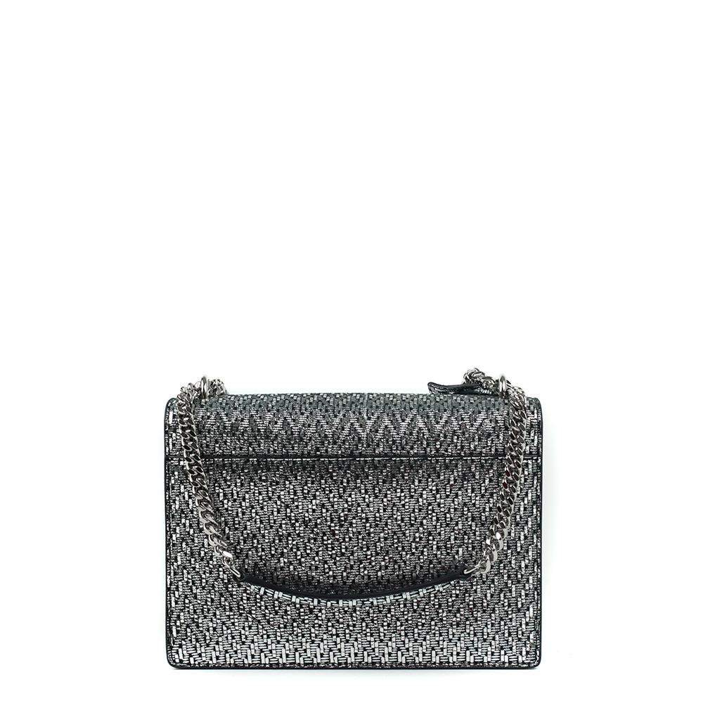 SAINT LAURENT Sunset in silver cloth For Sale at 1stDibs