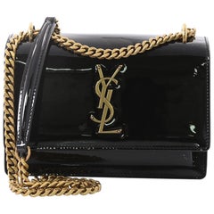 Saint Laurent Sunset Shoulder Bag Patent Small