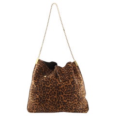 Saint Laurent Suzanne Hobo Printed Suede Medium