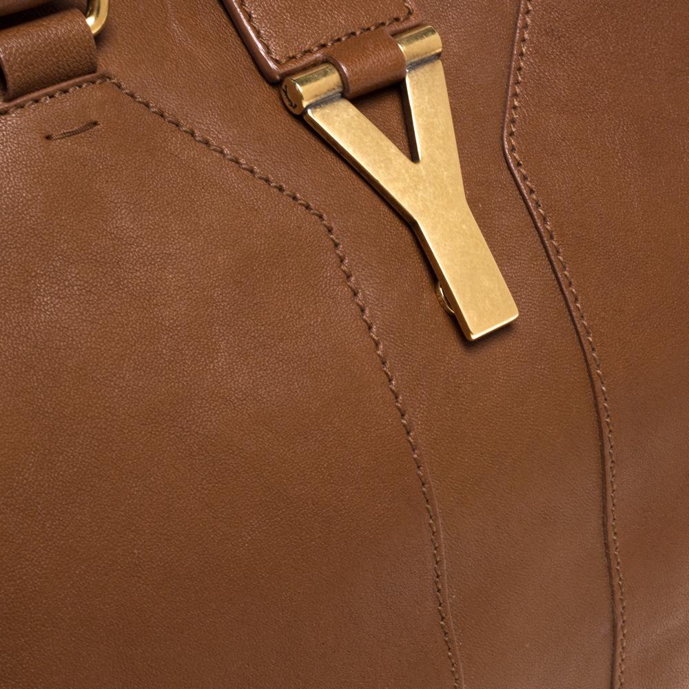 Saint Laurent Tan Leather Medium Cabas Ligne Y Tote 5
