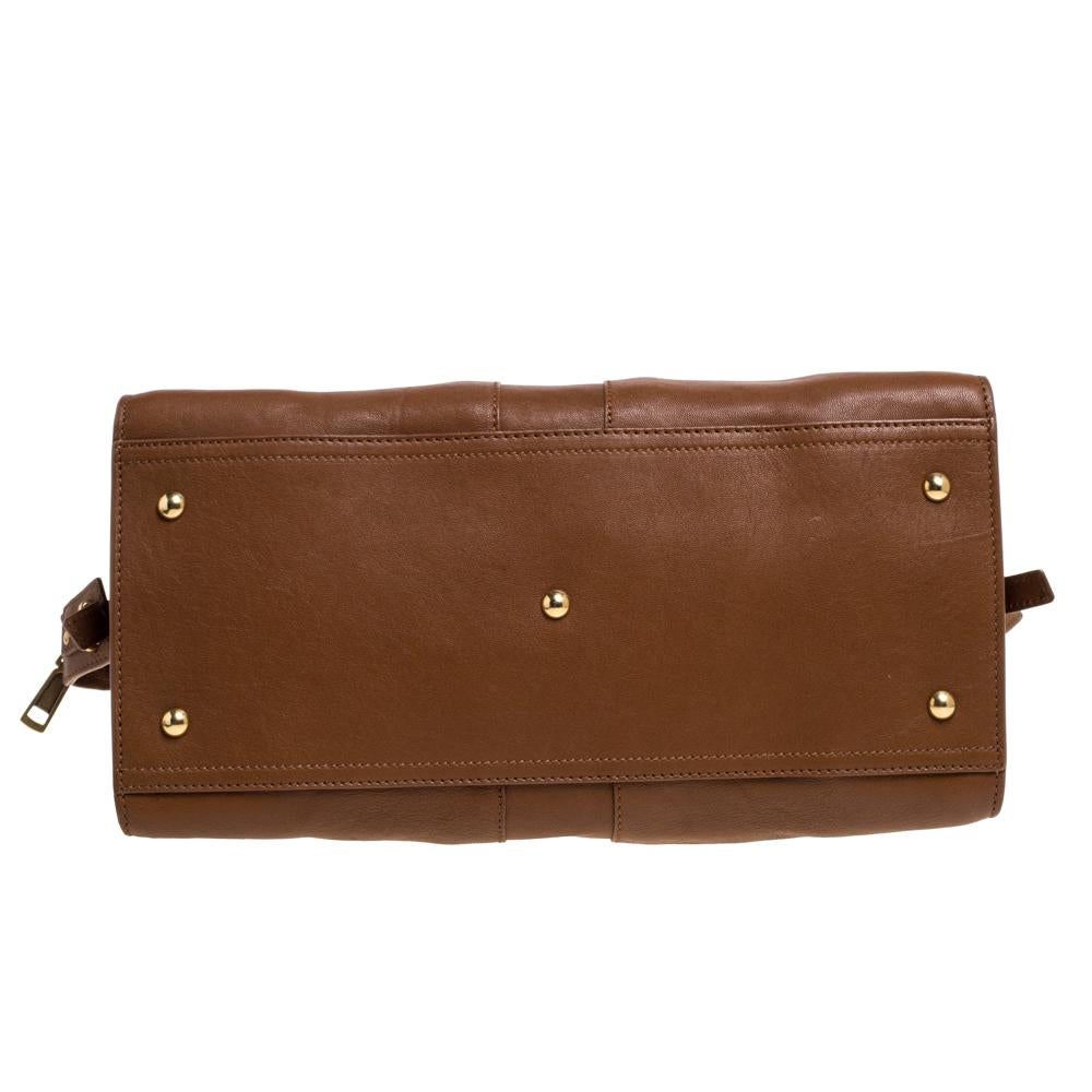 Saint Laurent Tan Leather Medium Cabas Ligne Y Tote 9