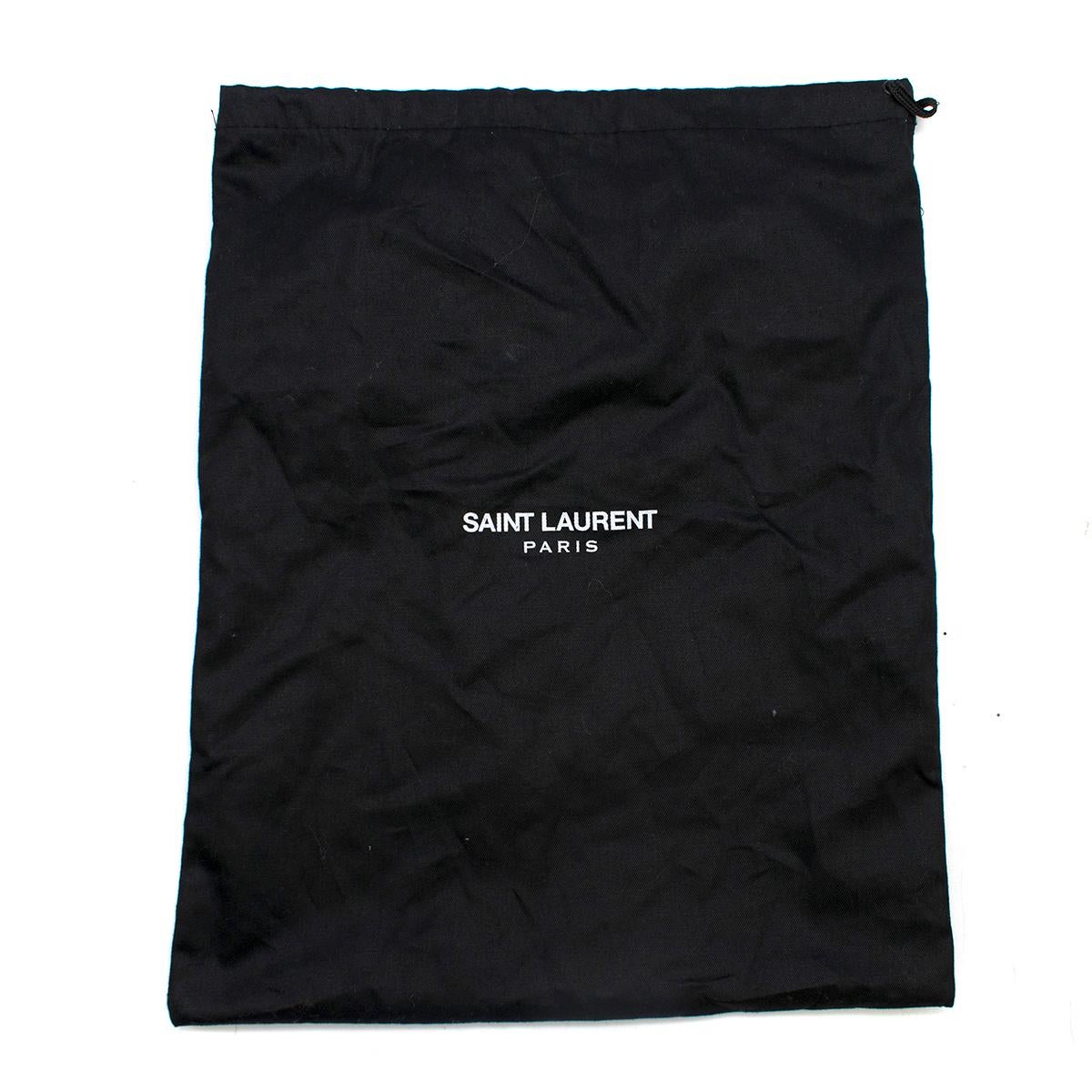 Saint Laurent Tara 55 Black Glitter Kitten Heel Pumps 41 For Sale 2