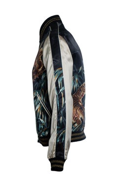 Saint Laurent, teddy bomber with tiger and eagle