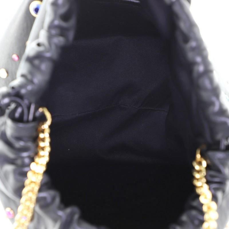Saint Laurent Teddy Bucket Bag verschönertes Leder klein im Zustand „Gut“ in NY, NY