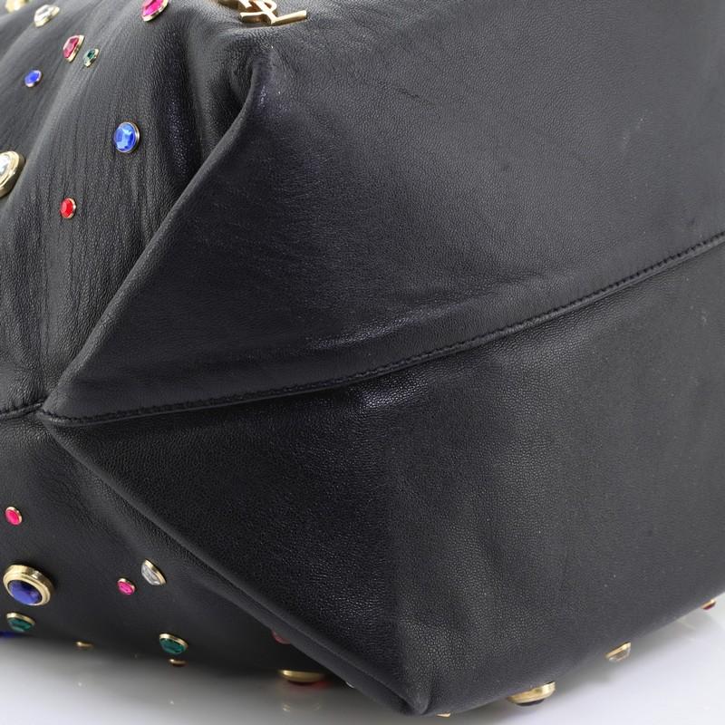 Saint Laurent Teddy Bucket Bag Embellished Leather Small 2