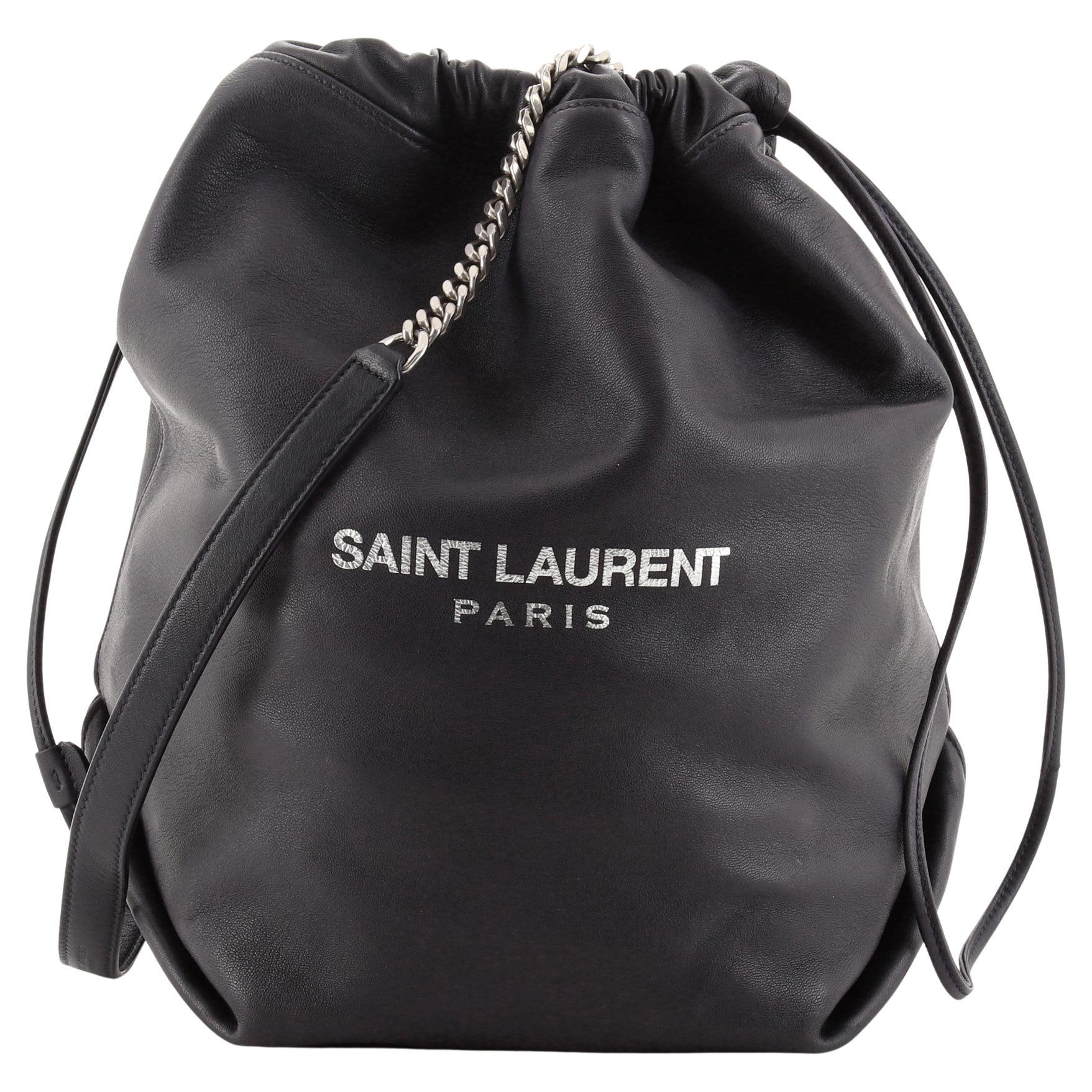 Saint Laurent Teddy Bucket Bag Leather Large