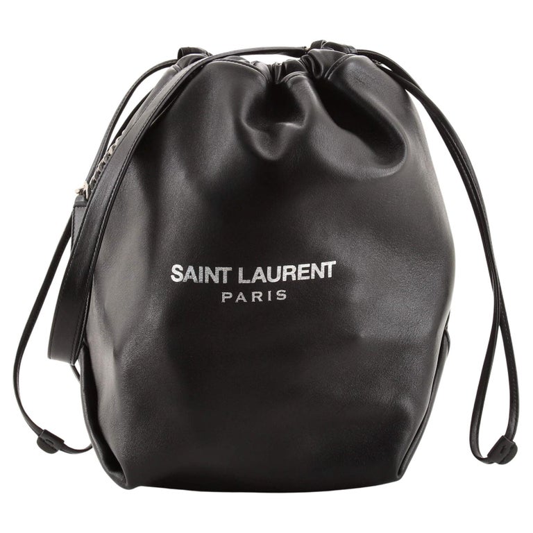 Saint Laurent Teddy Bucket Bag Leather Large For Sale at 1stDibs