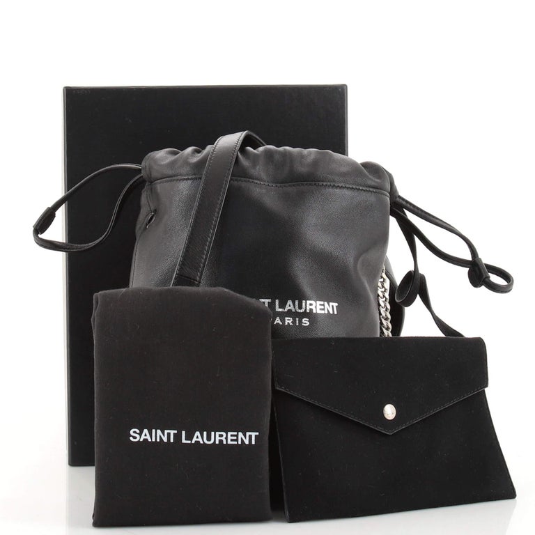 Saint Laurent Teddy Bucket Bag Leather Mini For Sale at 1stDibs
