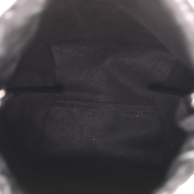 Black Saint Laurent Teddy Bucket Bag Leather Mini