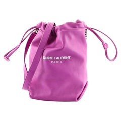 Saint Laurent Teddy Bucket Bag aus Leder Mini
