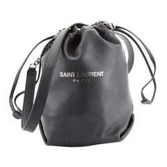 Saint Laurent Teddy Bucket Bag aus Leder Mini