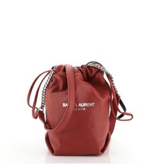 Saint Laurent Teddy Bucket Bag Leather Mini