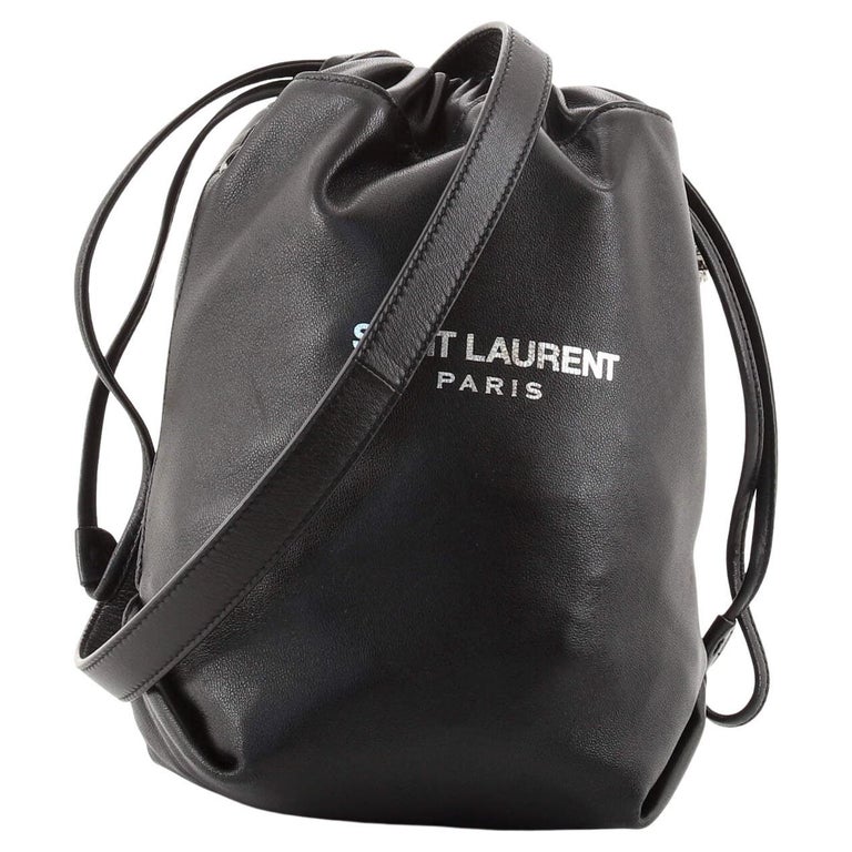 Saint Laurent Teddy Bucket Bag Leather Mini For Sale at 1stDibs