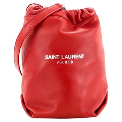 Saint Laurent Teddy Bucket Bag Leather Mini