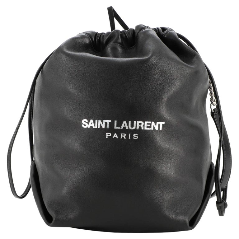 Saint Laurent Teddy Bucket Bag Leather Mini For Sale at 1stDibs