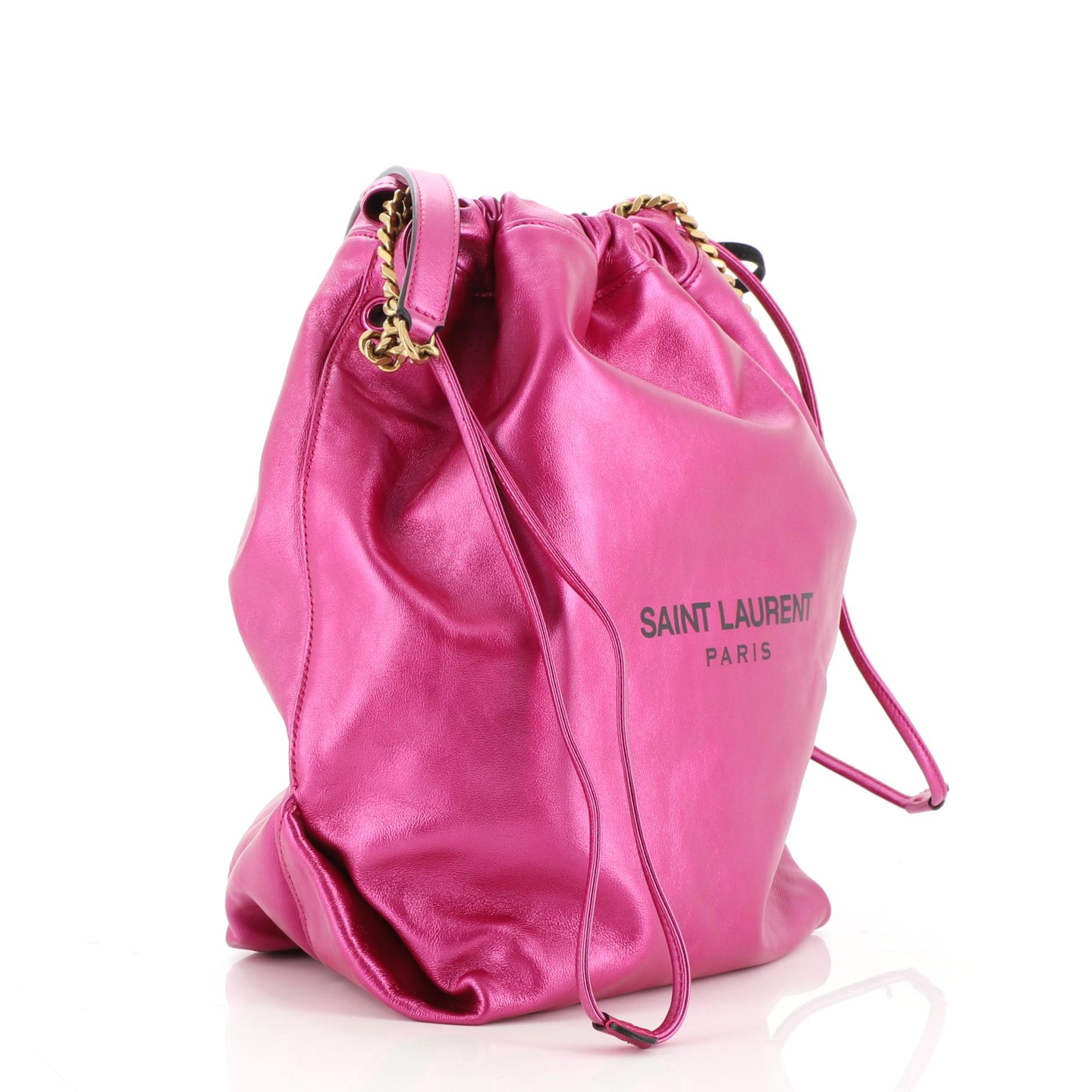 Saint Laurent Teddy Bucket Bag Leather Small at 1stDibs saint laurent