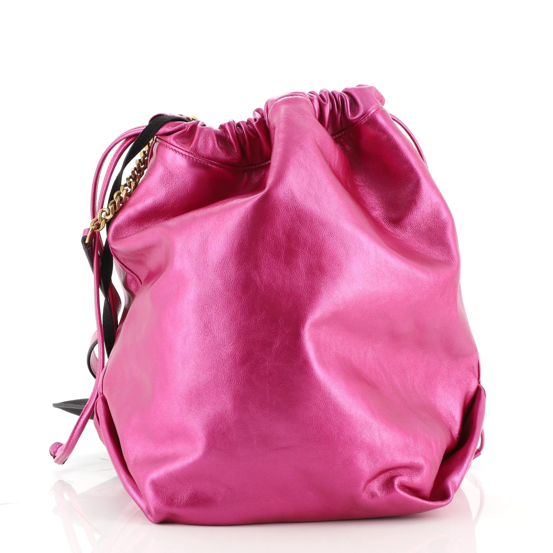 metallic pink ysl bag