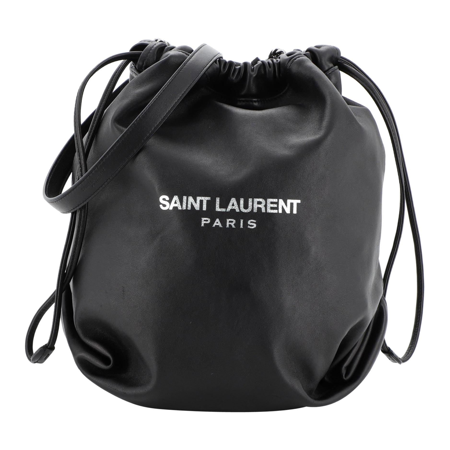 ysl teddy drawstring bag