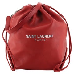 Saint Laurent Teddy Bucket Bag Leather Small