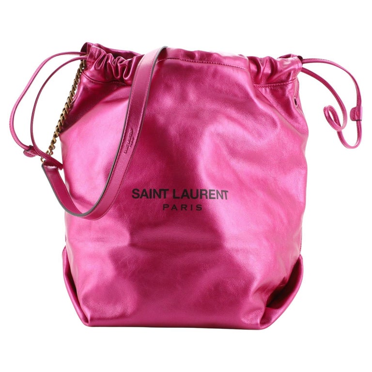Saint Laurent Teddy Bucket Bag Leather Small at 1stDibs