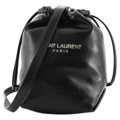 Saint Laurent Teddy Bucket Bag Leather Small