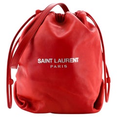 Saint Laurent Teddy Bucket Bag Leather Small