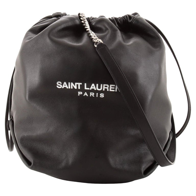 Saint Laurent Teddy Bucket Bag Leather Small For Sale at 1stDibs